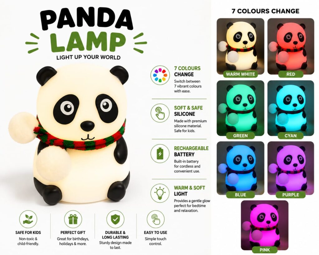 PANDA SILICON LAMP