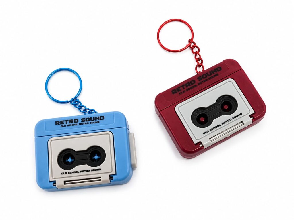 RETRO RECORD KEYCHAIN